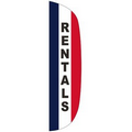 "RENTALS" 3' x 12' Stationary Message Flutter Flag